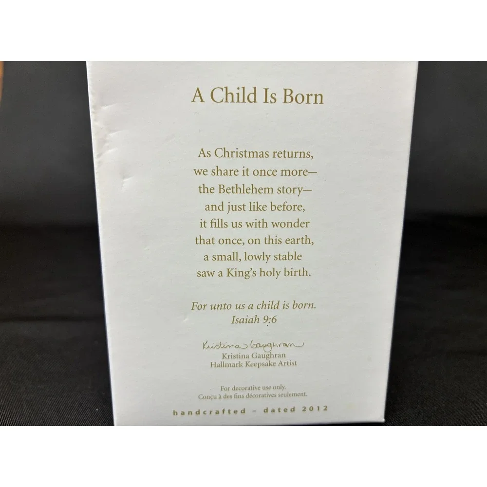 2012 Hallmark Keepsake A Child Is Born Nativity Ornament QXG4514 Bible Stories